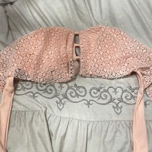 Peach pink bikini top.